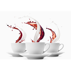 泼洒咖啡饮料广告