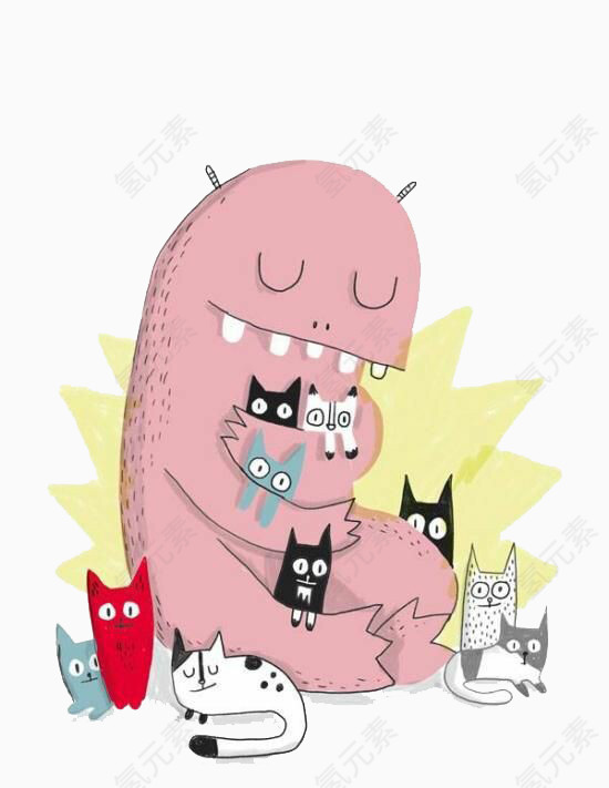 大虫子怪物与猫