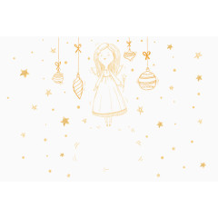 矢量小女孩天使