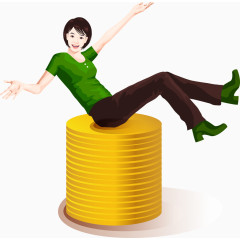 矢量金币职场素材