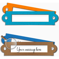 多色吊卡矢量素材