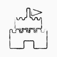 城堡国旗回家房子老寺社会信息和生产力