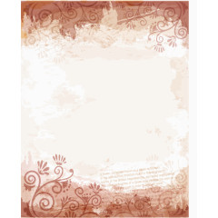 矢量文艺复古花纹背景素材