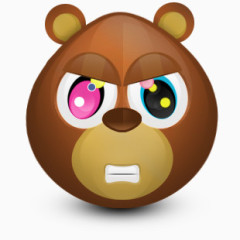 生气熊毕业的图标