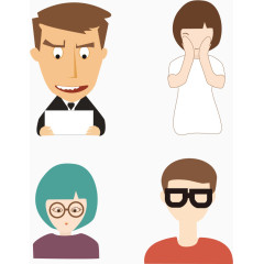 卡通男女矢量素材