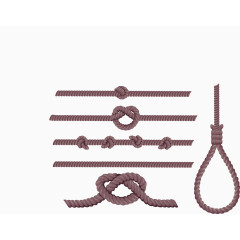 矢量图几根麻绳