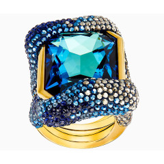 施华洛世奇首饰蓝色宝石戒指