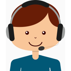 儿童咨询客服矢量素材