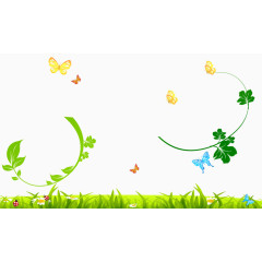 春季花开蝴蝶飞舞海报效果