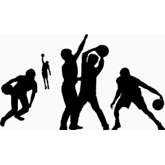 篮球运动剪影艺术剪辑