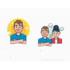 扁平化卡通人物