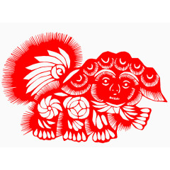 麒麟剪纸