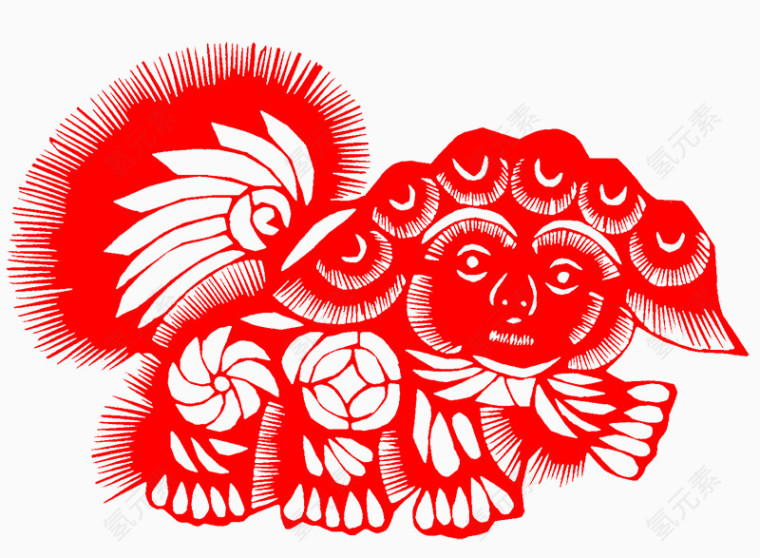 麒麟剪纸