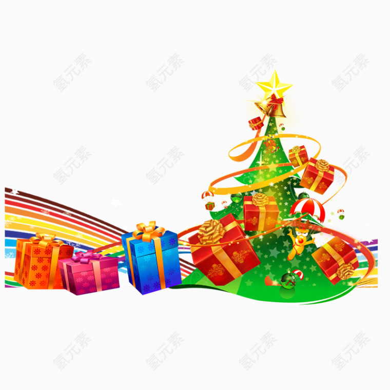 圣诞树跟圣诞礼物的完美结合