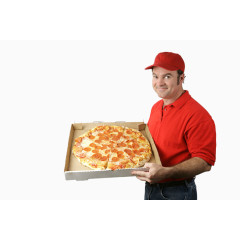 送披萨饼的快递小哥