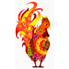 手绘母鸡
