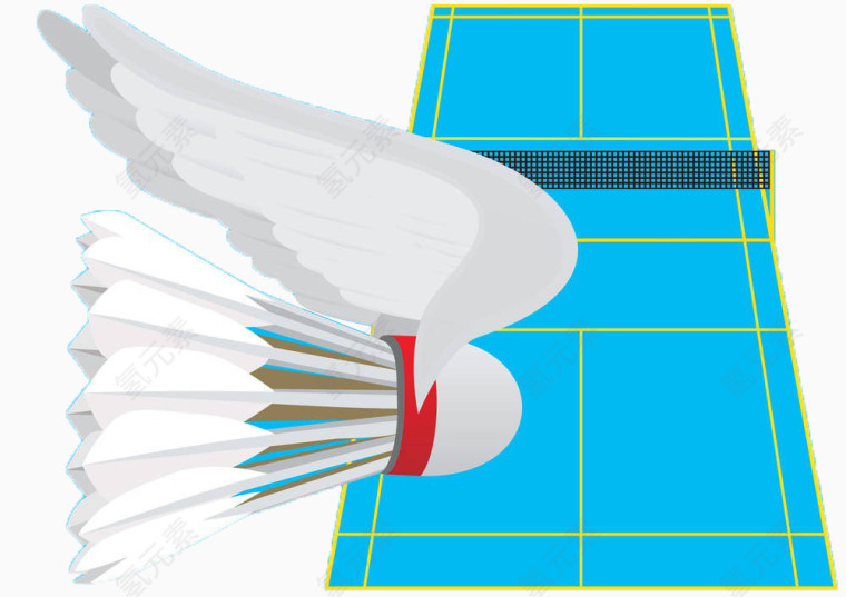 矢量羽毛球场