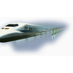 疾驰的白色动车高铁素材