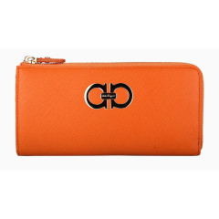 菲拉格慕女士牛皮长款拉链钱包