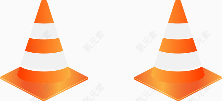 施工地提示用具矢量图