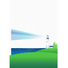 矢量海上灯塔素材