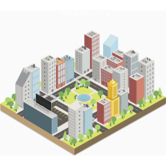 城镇都市地产公路招牌树木