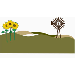 春季海报向日葵背景