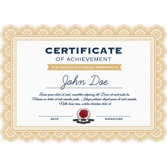 复古欧式花边毕业证