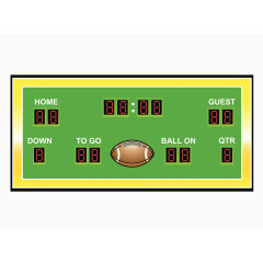 美式橄榄球计分板