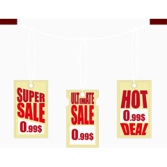 便签SALE卡片矢量素材