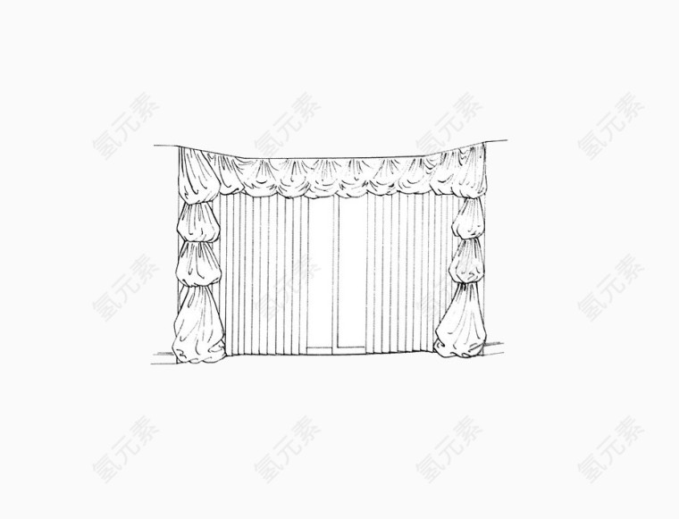 手绘窗帘