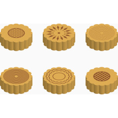 矢量月饼插图