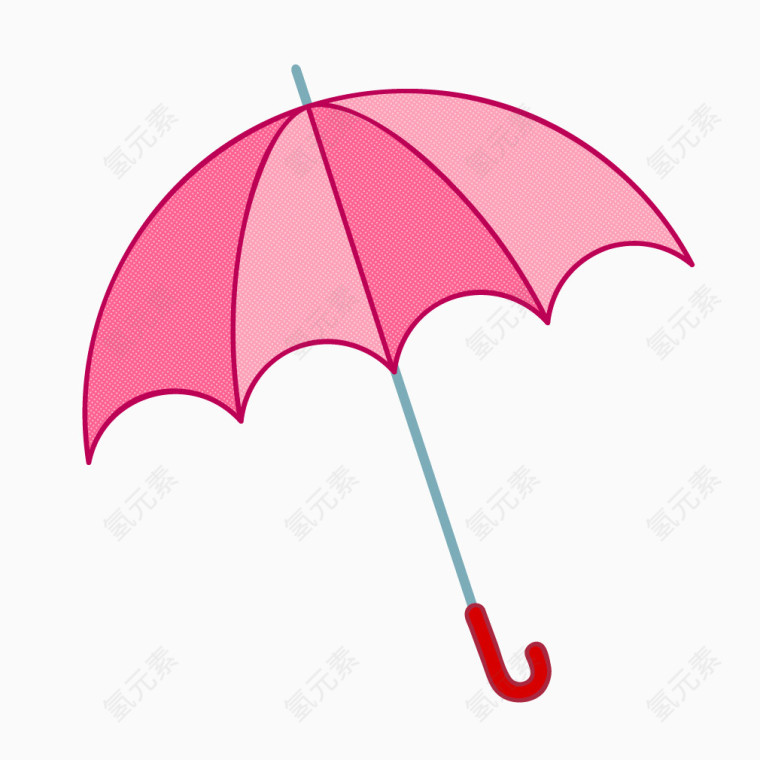 粉色色块雨伞雨具