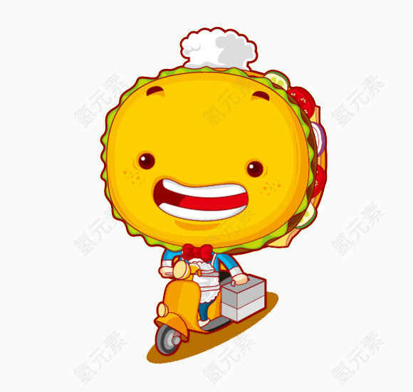 送外卖的卡通人物