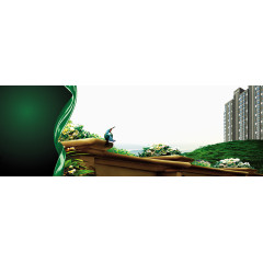 地产海报元素别墅小区