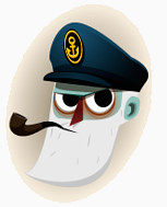 卡通画海盗船长