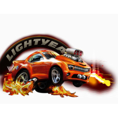 逃离火场的汽车