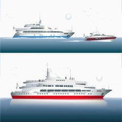 3款精美海上轮船矢量素材