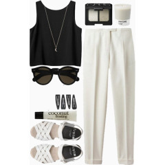 黑色吊带背心简约搭配