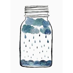 雨滴瓶子