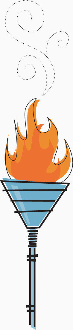 矢量手绘火炬