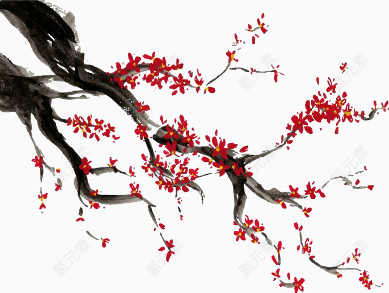 中国画梅花
