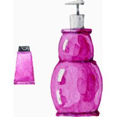 矢量手绘美容美发产品