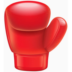 卡通手绘红色拳套