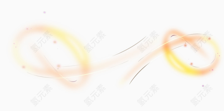 橘黄色立体交叉绕圈矢量