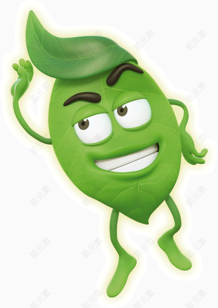 保护环境健康绿色卡通形象
