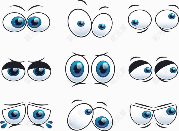 蓝色人物眼睛特写