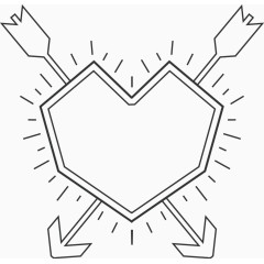 矢量创意设计黑色不规则情人节图