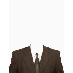 棕色小西装工作照模板