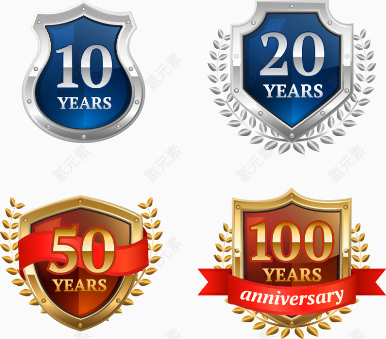 周年庆素材矢量图